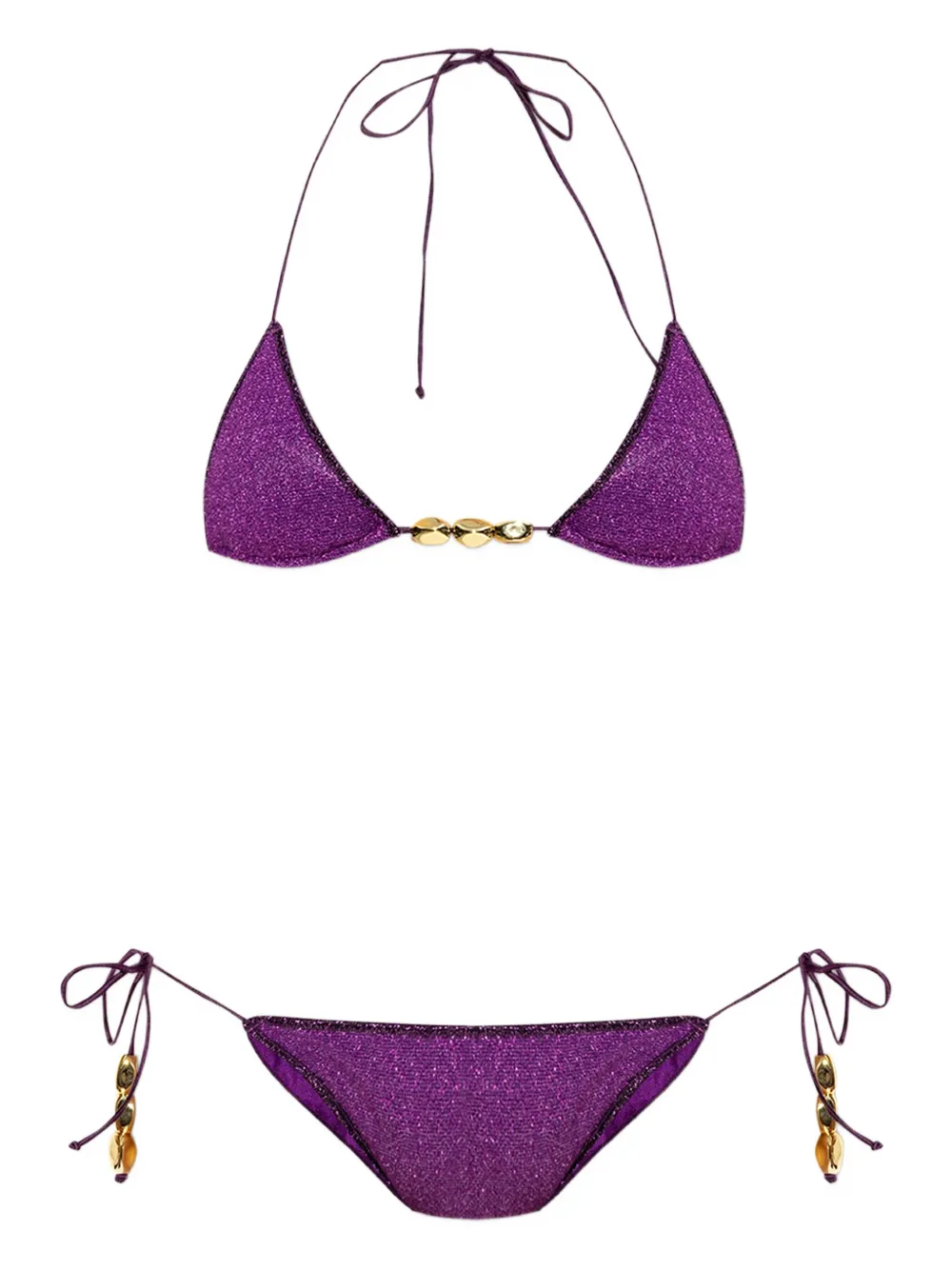 Oséree glitter-detailing bikini | Purple | Image 1