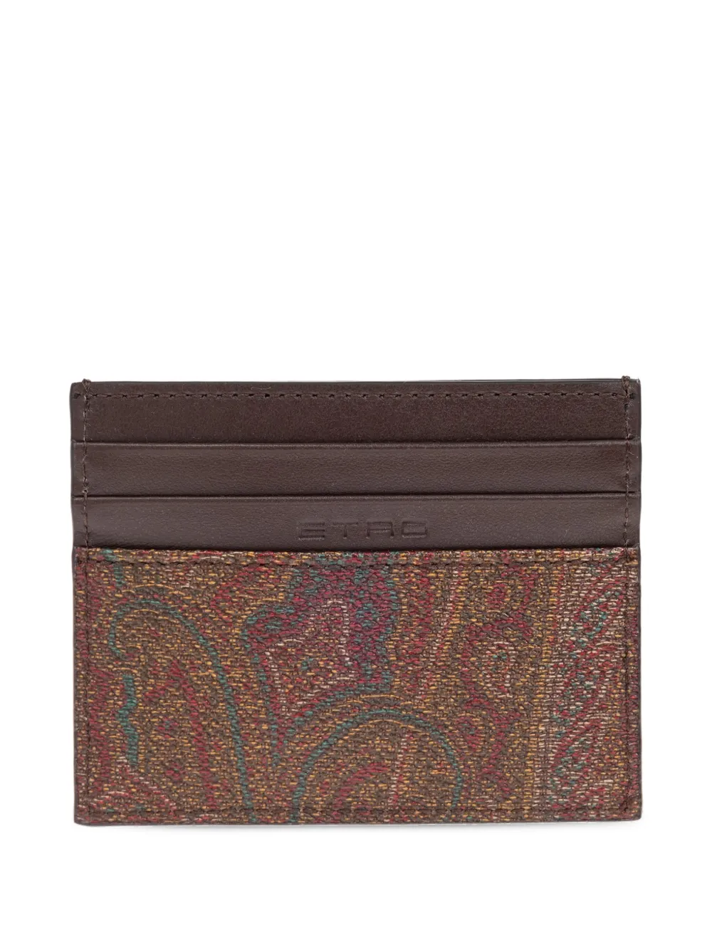ETRO paisley-pattern card holder - Bruin