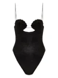 Oséree shell-embellished swimsuit - Black