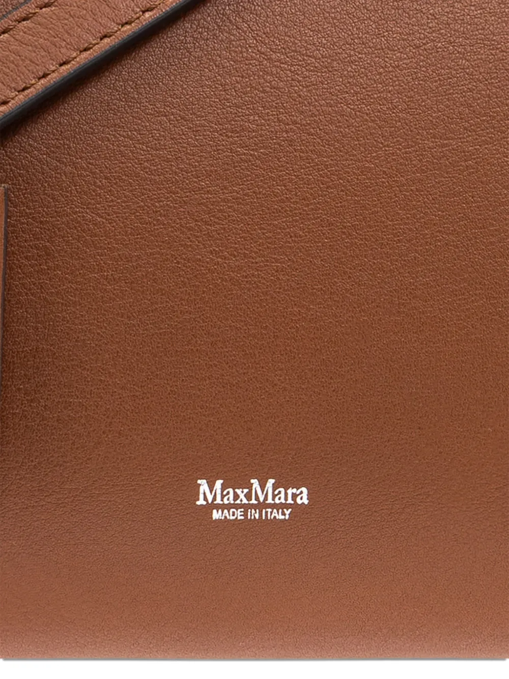 Max Mara Medium Holdall Leather Top Handle Bag In Brown