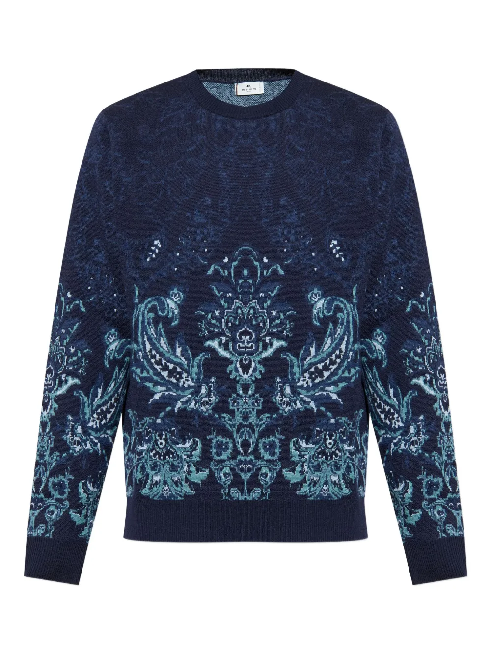 floral-jacquard sweater