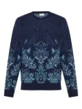 ETRO floral-jacquard sweater - Blue