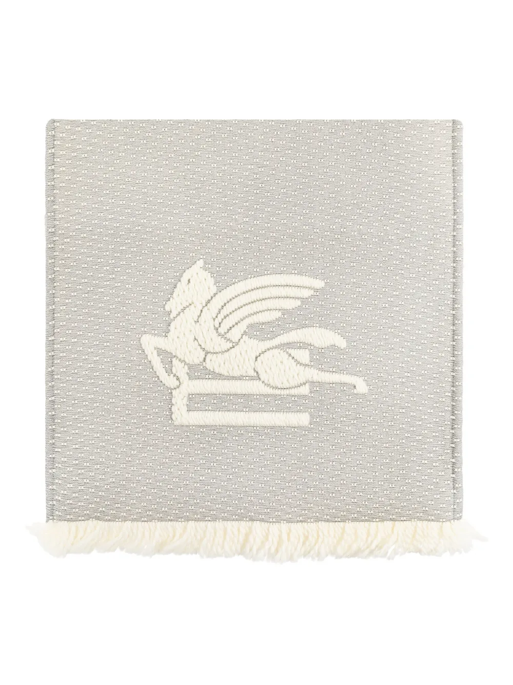ETRO embroidered scarf Grijs