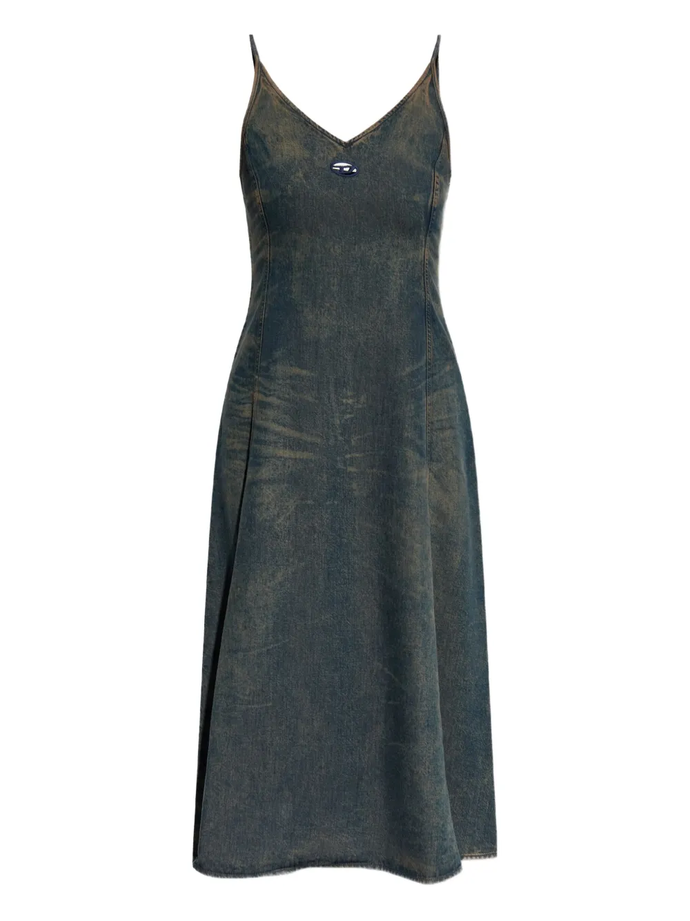Diesel De-Beld-S denim jurk met V-hals Blauw