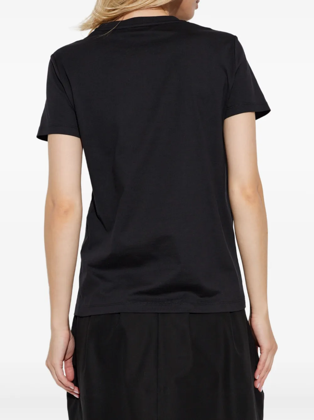 Max Mara T-shirt met geborduurd logo Zwart