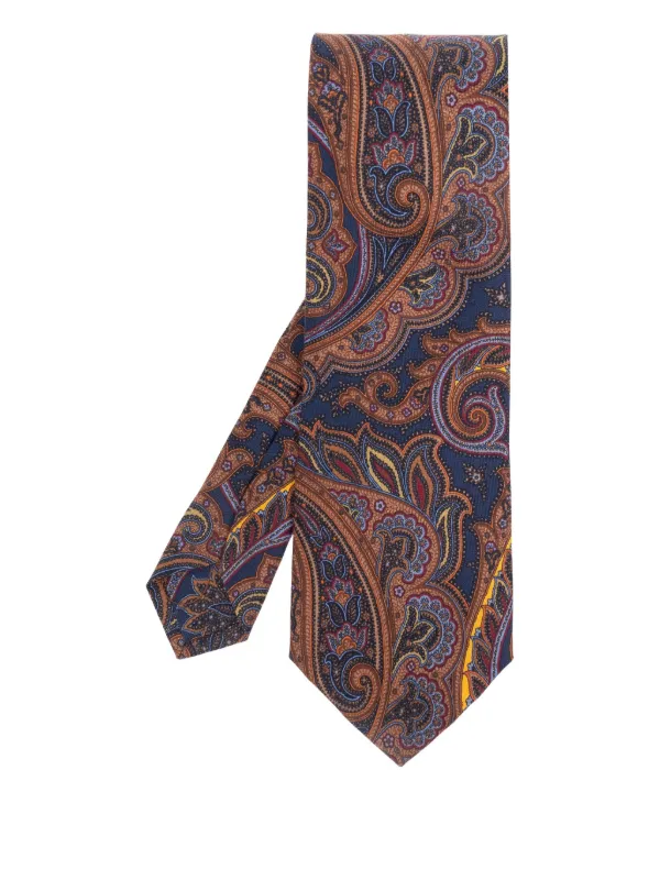 ETRO ペイズリー シルクネクタイ | ブルー | FARFETCH JP