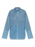 Oséree sparkly button-up shirt - Blue