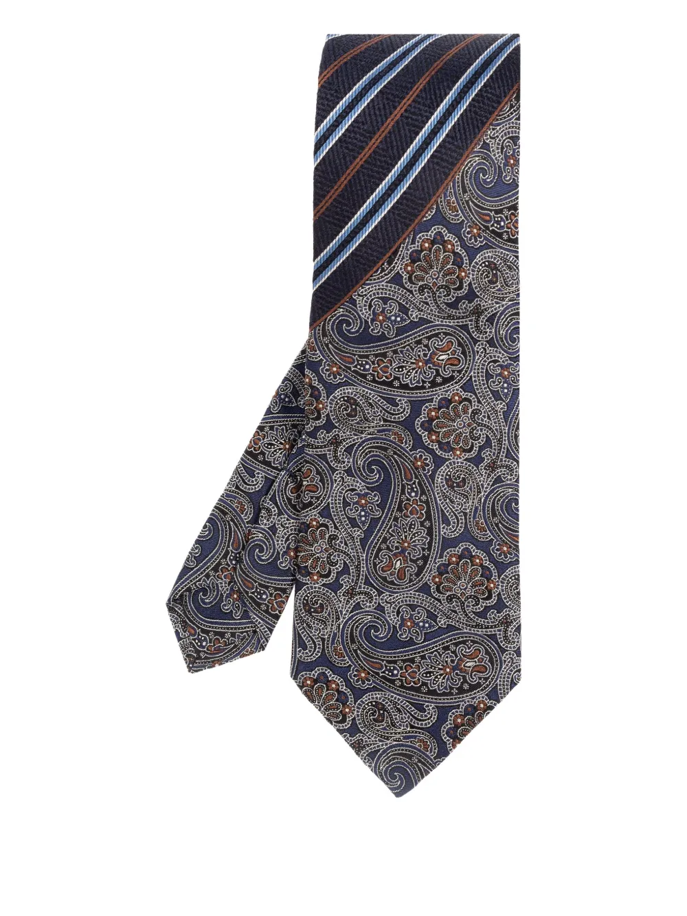 ETRO cravate en soie à motif cachemire | bleu | Image 1