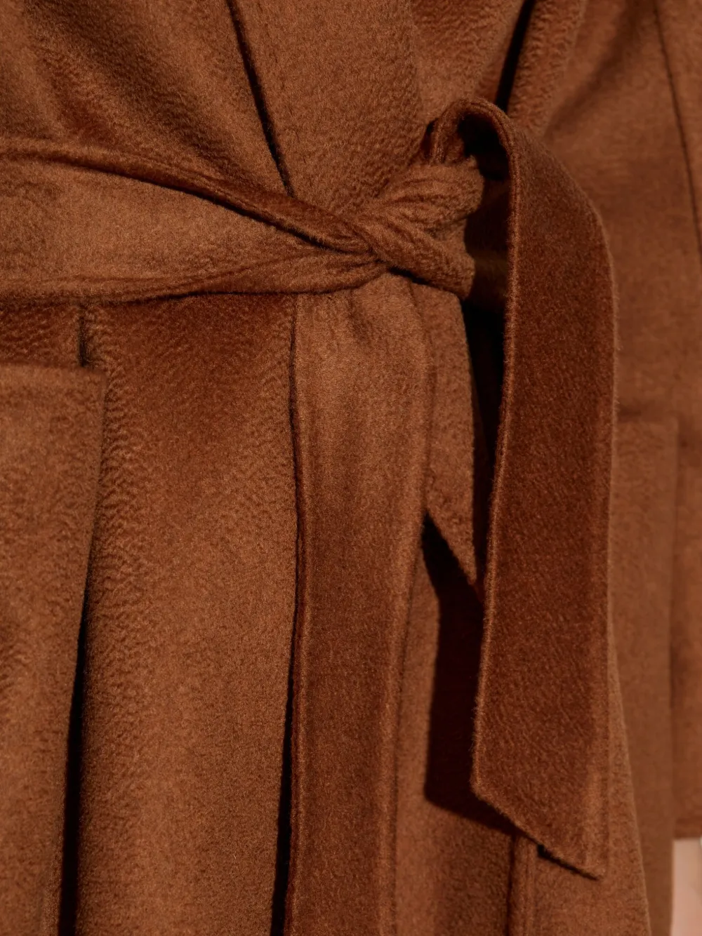 Max Mara Wikkelmantel met ceintuur Bruin