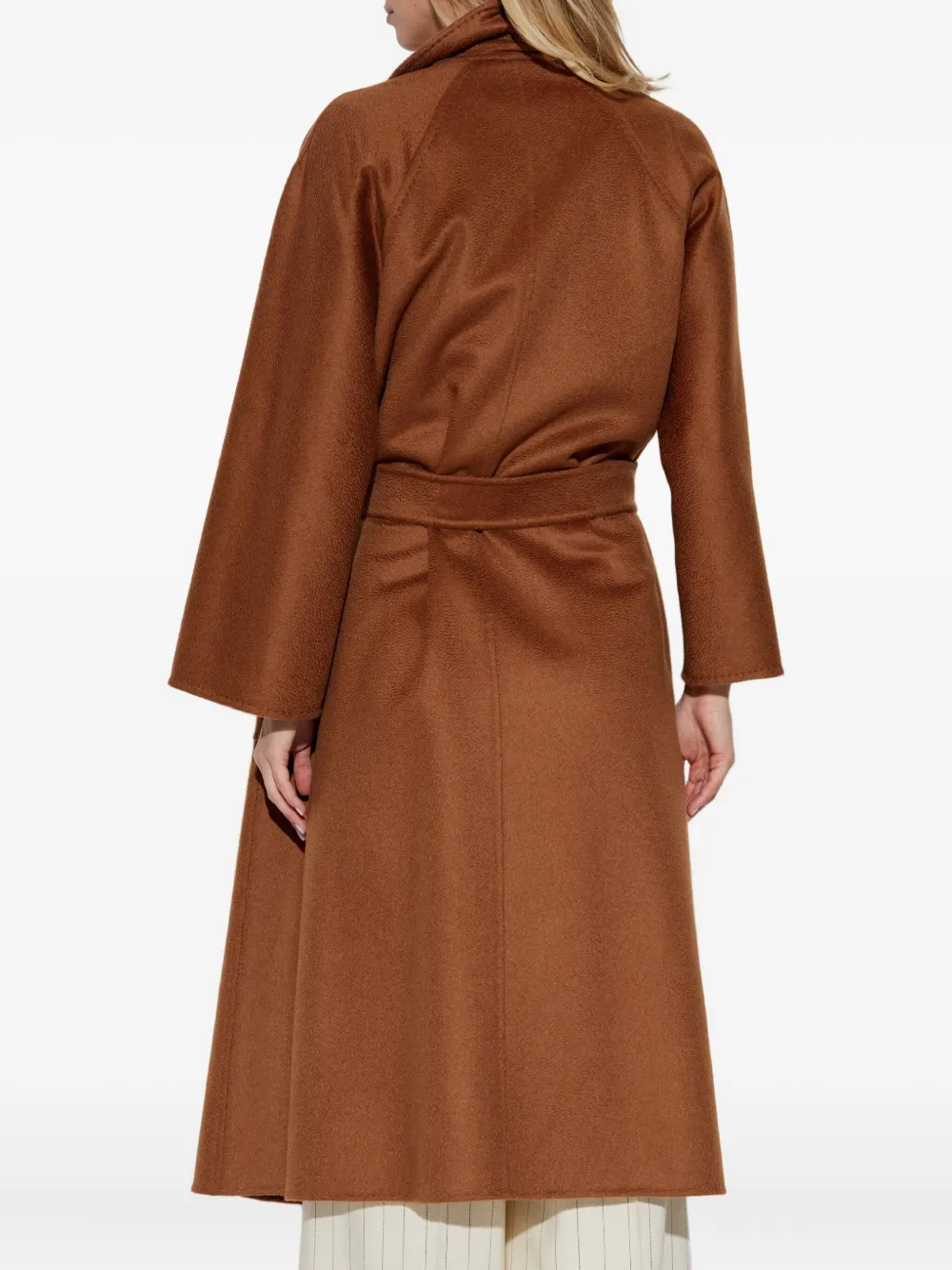 Max Mara Wikkelmantel met ceintuur Bruin