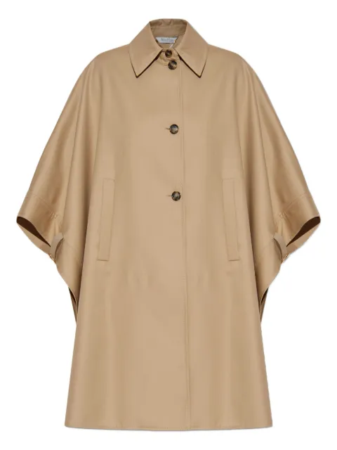 Max Mara Pedale cape-style button-up coat