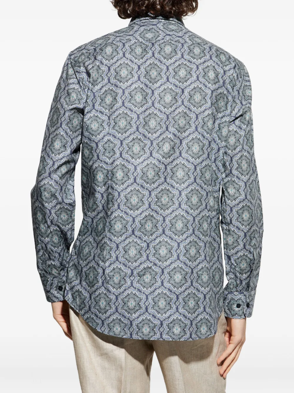 ETRO Overhemd met geometrische print Blauw