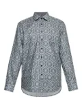 ETRO geometric-print long-sleeve shirt - Blue