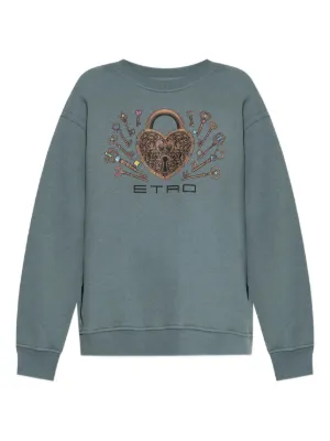 パーカー・フーディ ETRO SWEATSHIRT WITH PEGASUS EMBROIDERY HOODED SWEATSHIRT WITH PEGASO EMBROIDERY | T-shirt and