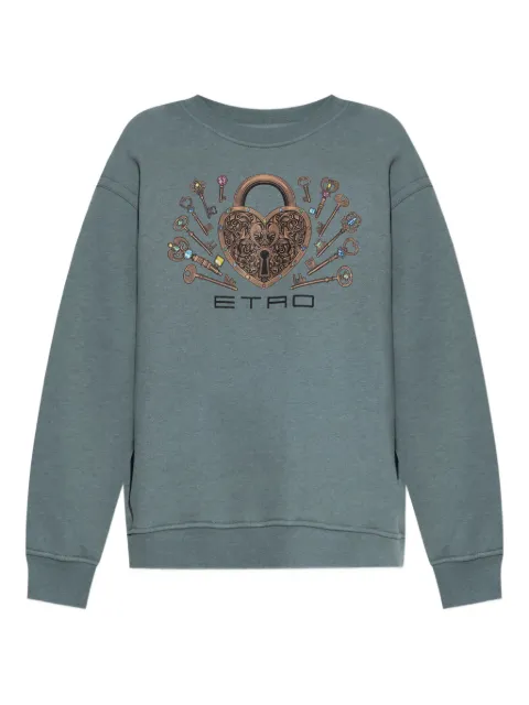 ETRO padlock graphic sweatshirt