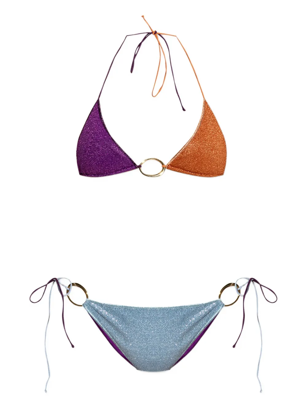 Oséree glitter-detailing bikini | Purple | Image 1