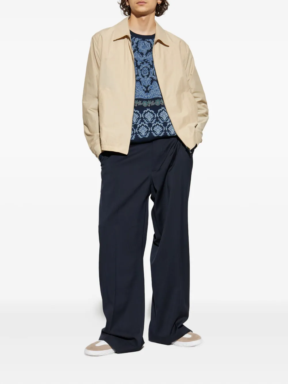 ETRO floral-pattern sweater - Blauw