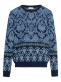 ETRO floral-pattern sweater - Blue