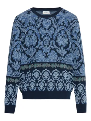 Giorgio Armani Suéter De Cashmere e Jacquard | Azul | FARFETCH BR