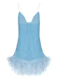 Oséree Lumière Plumage mini dress - Blue