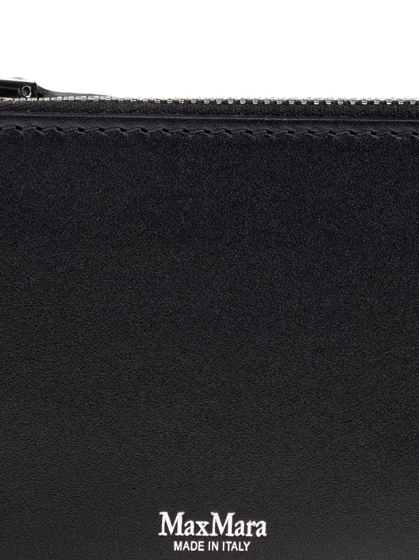 Max Mara Leather Zip Pouch | Black | FARFETCH ZA
