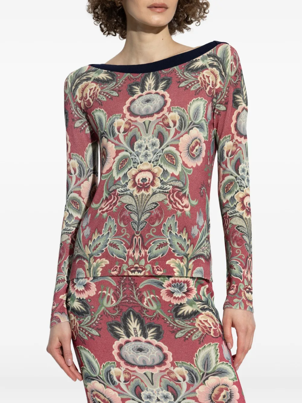 ETRO Top met bloemenprint Rood