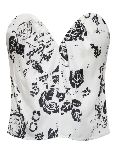 Max Mara floral-print bustier top
