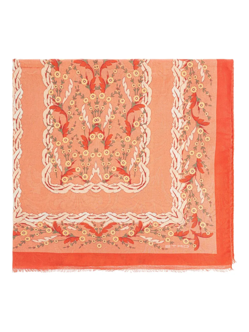 floral-print scarf