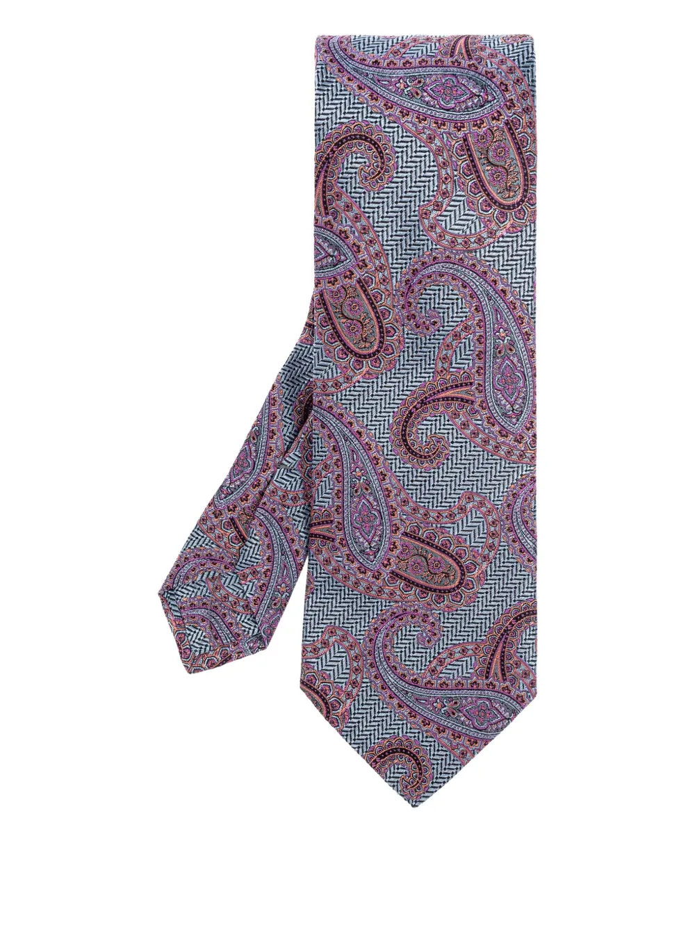 ETRO cravate en soie à motif cachemire | bleu | Image 1