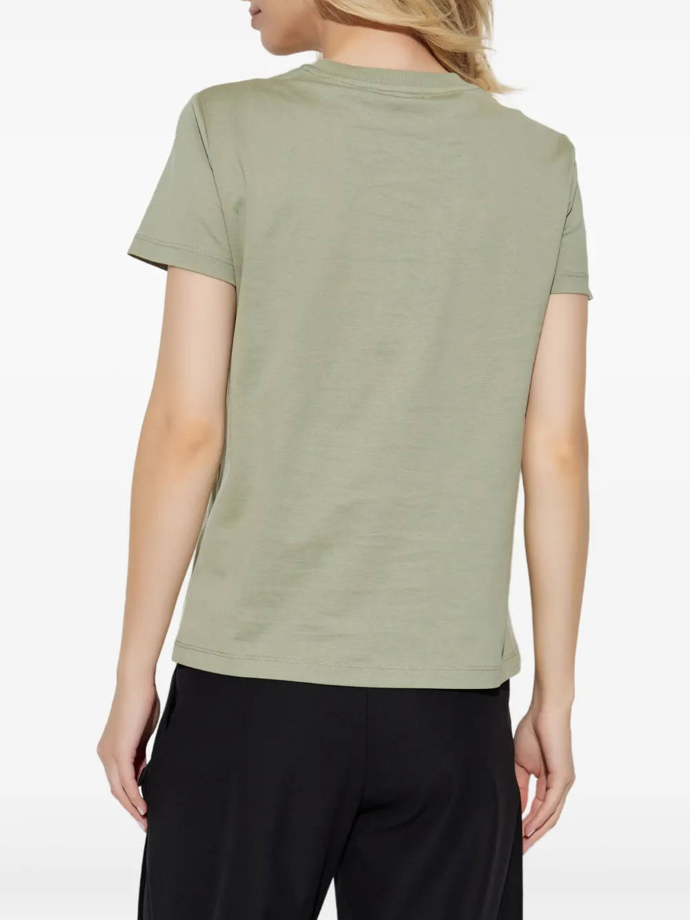 Max Mara T-shirt met geborduurd logo Groen