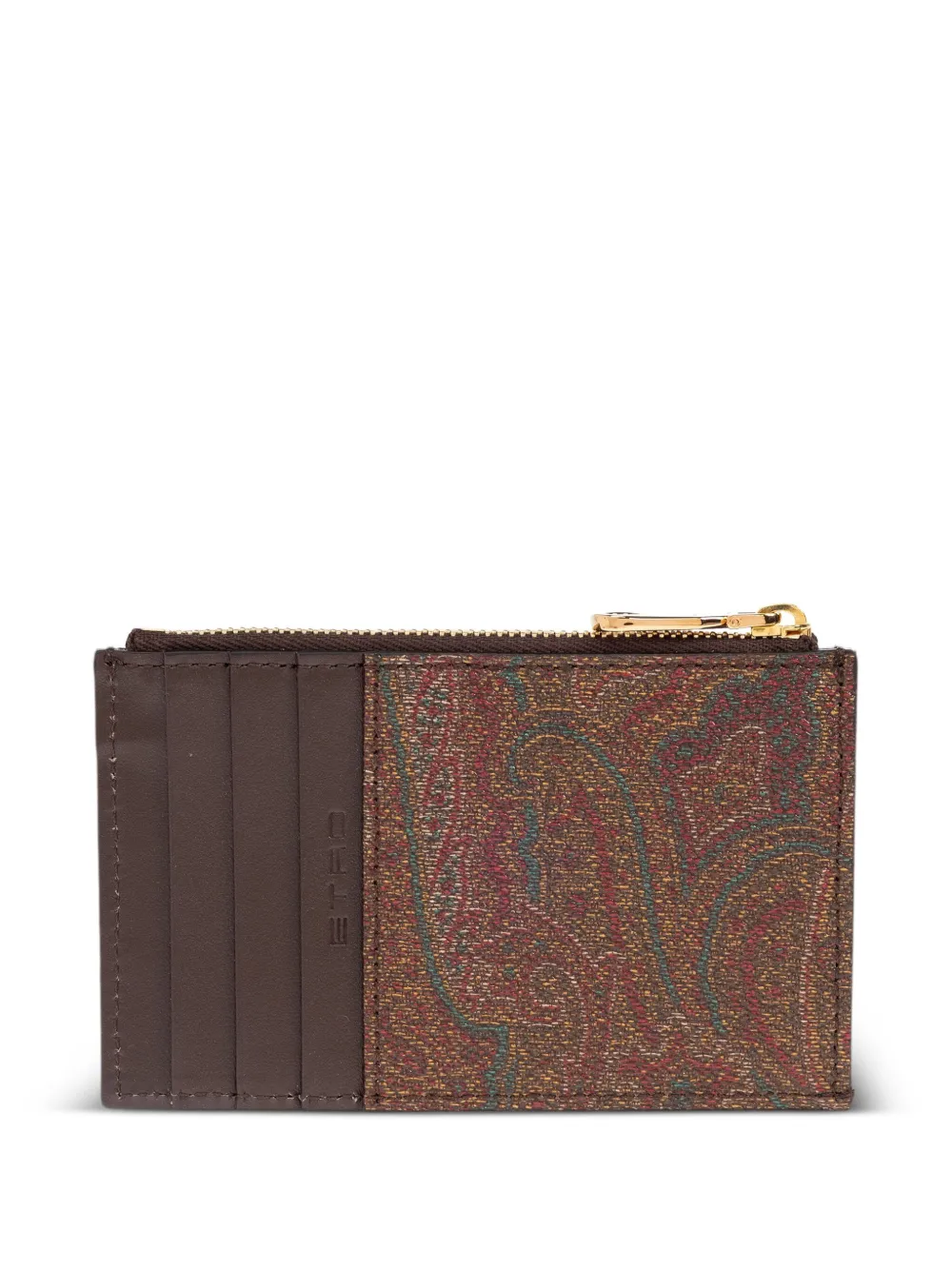ETRO paisley-pattern card holder - Bruin