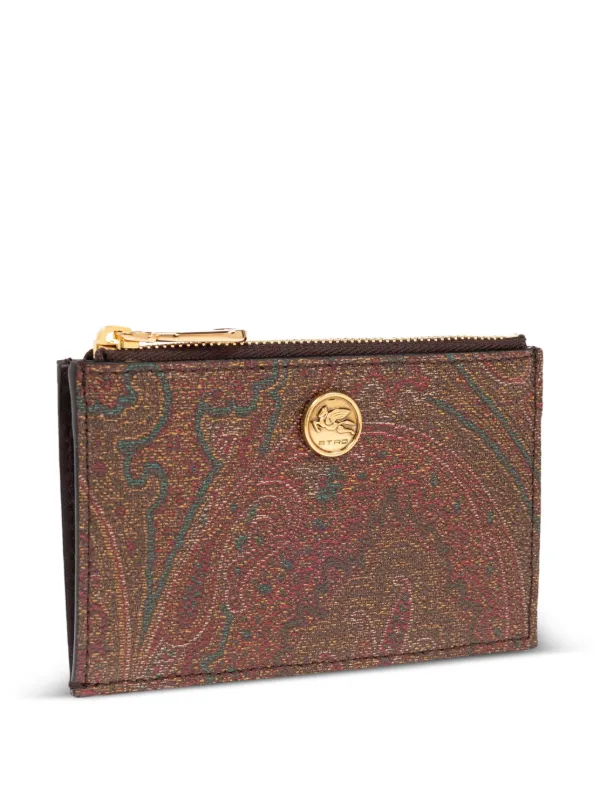 ETRO ペイズリーパターン カードケース | ブラウン | FARFETCH JP