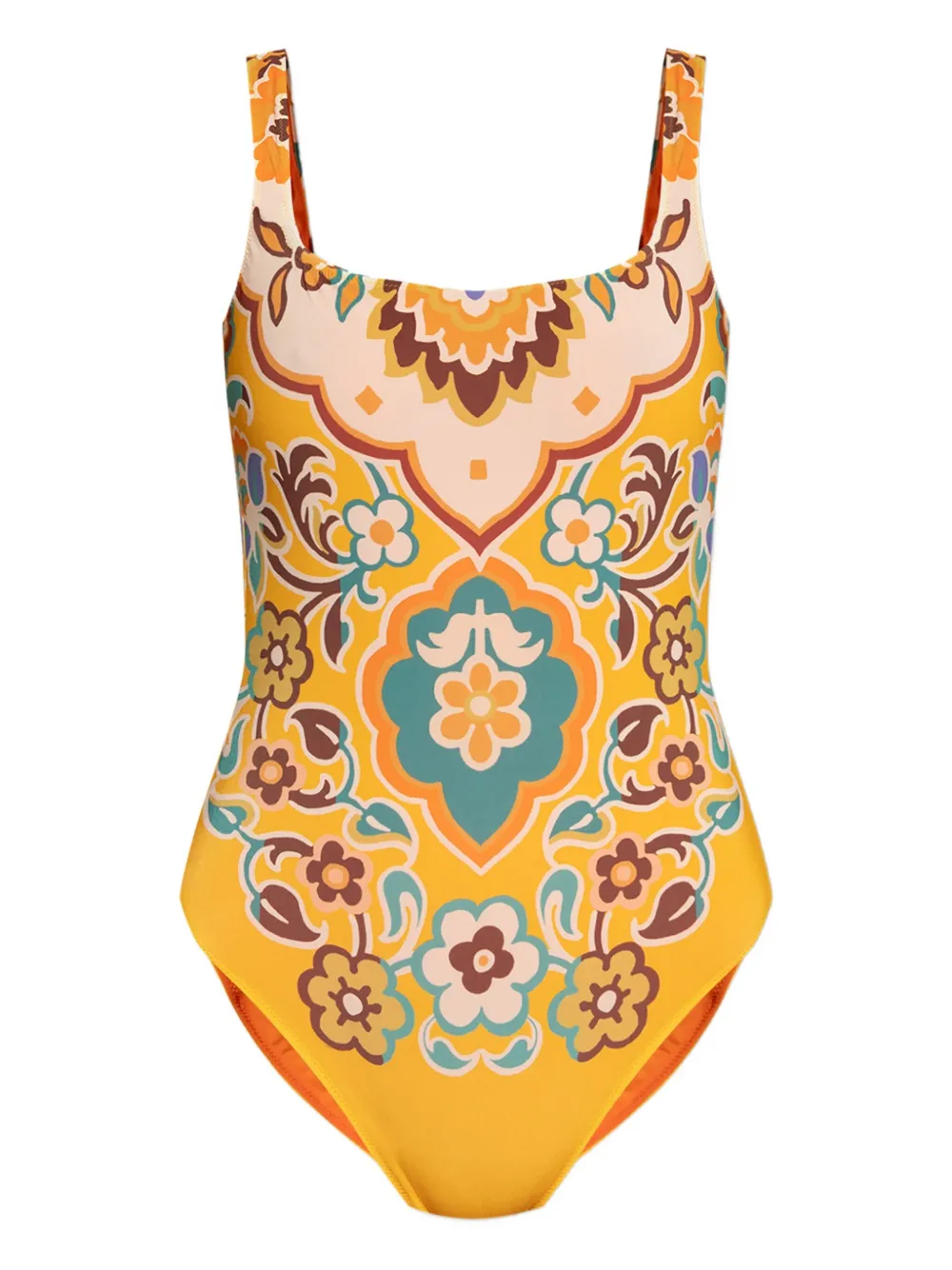 ETRO floral-print swimsuit Geel