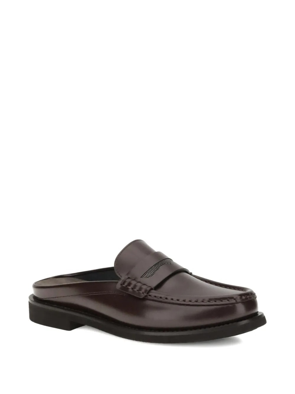 Brunello Cucinelli horsebit jewel-embellished mules Brown