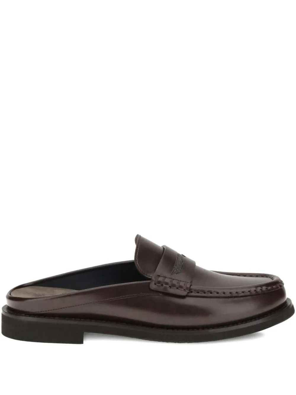 Brunello Cucinelli horsebit jewel-embellished mules Brown