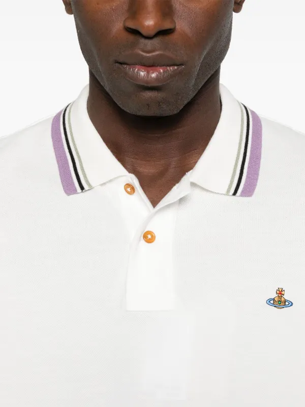Vivienne Westwood Orb-embroidered Polo Shirt White FARFETCH PH