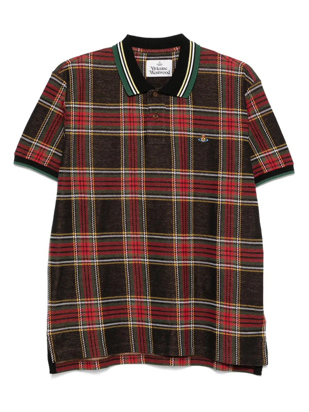 checked polo shirt