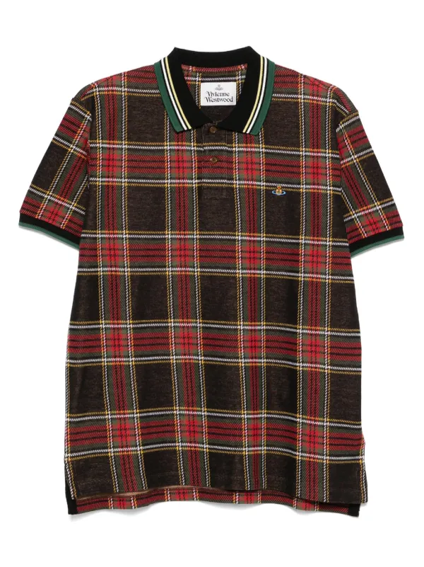 Vivienne Westwood チェック柄ポロシャツ 44 Vivienne Westwood チェック ポロシャツ | レッド | FARFETCH JP