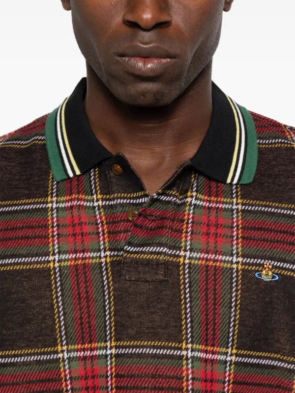 Vivienne Westwood チェック柄ポロシャツ 44 Vivienne Westwood チェック ポロシャツ | レッド | FARFETCH JP