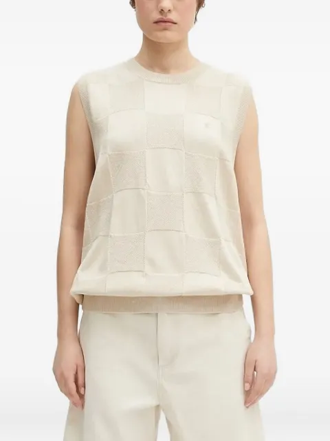 Carhartt WIP checked sleeveless knitted top