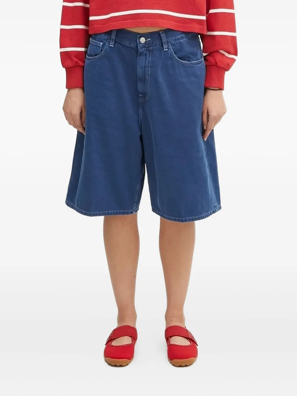 Carhartt WIP Brandon cotton shorts Blauw