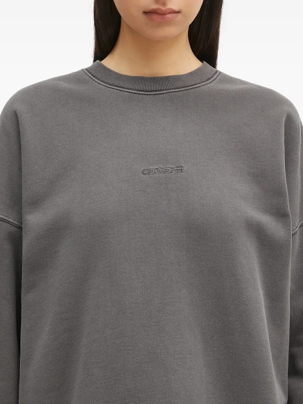 Carhartt WIP Benton sweater met geborduurd logo Zwart