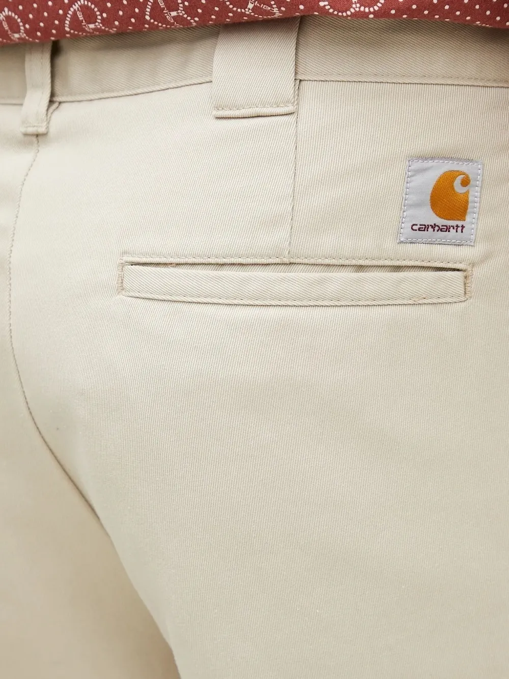 Carhartt WIP logo-patch straight-leg trousers Beige