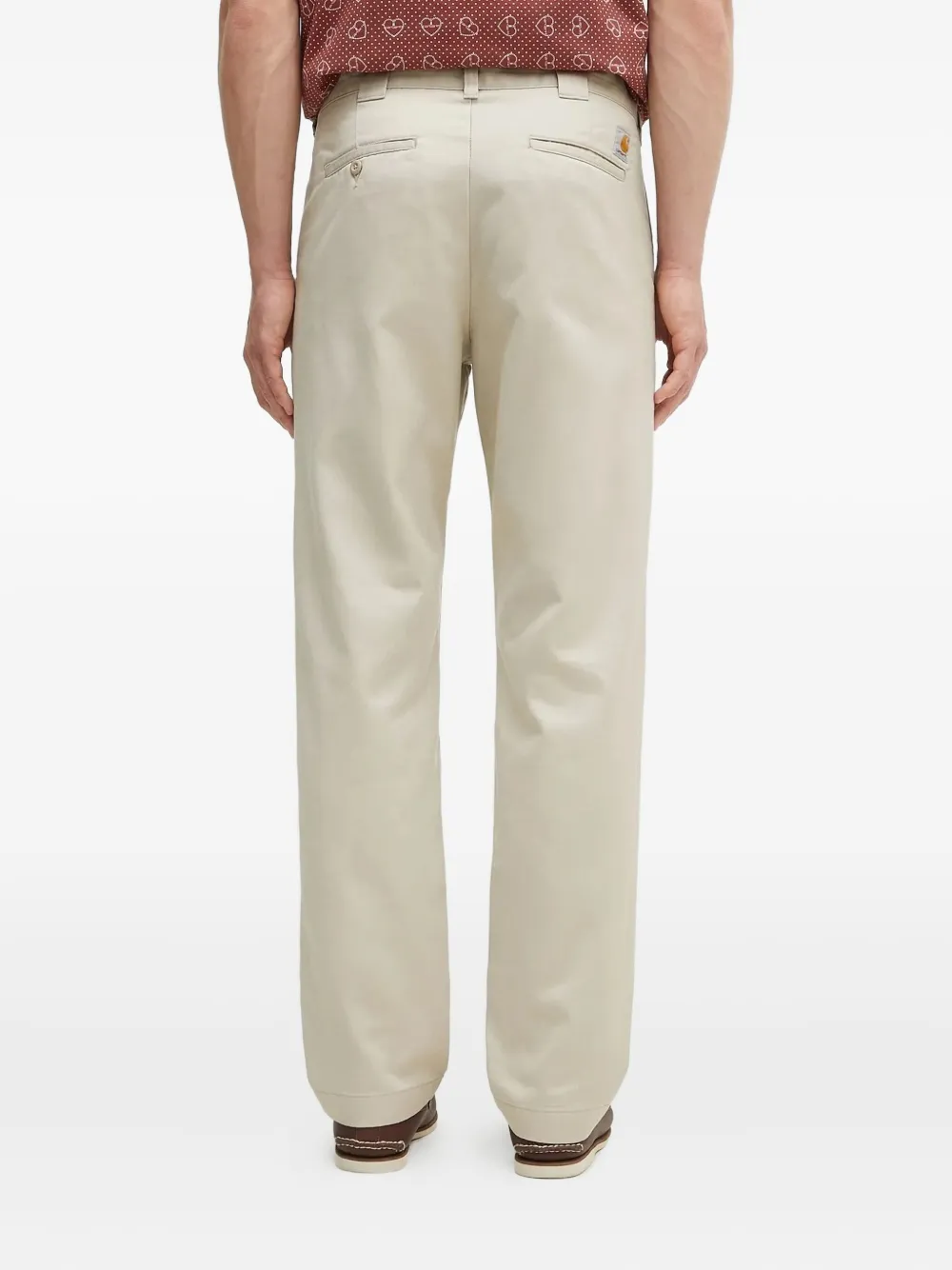 Carhartt WIP Straight broek met logopatch - Beige