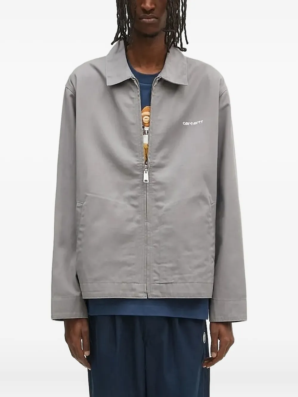 Carhartt WIP zip-front jacket Grijs