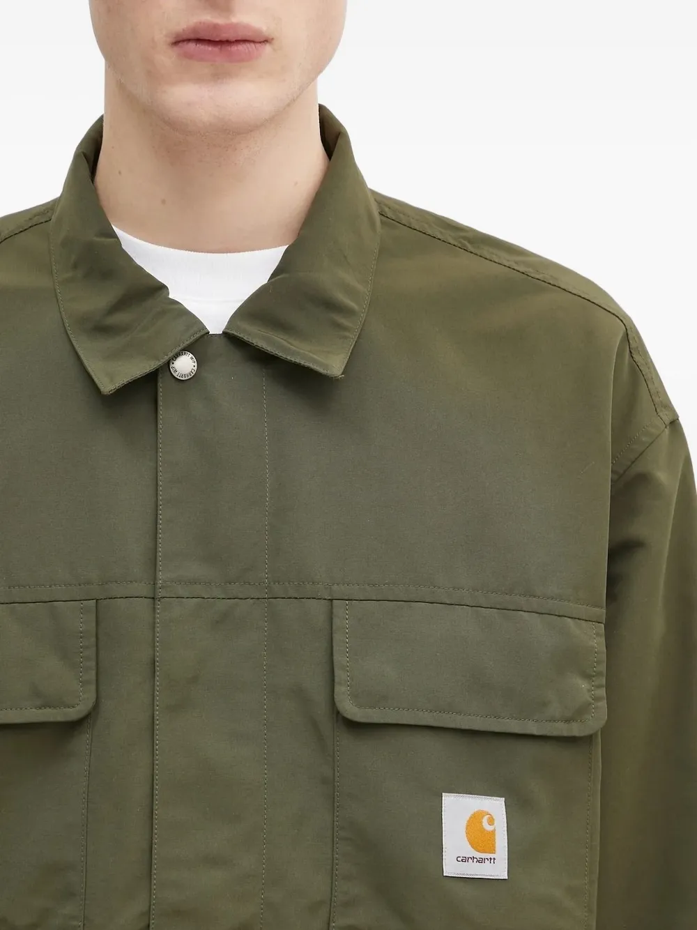 Carhartt WIP logo jacket Groen
