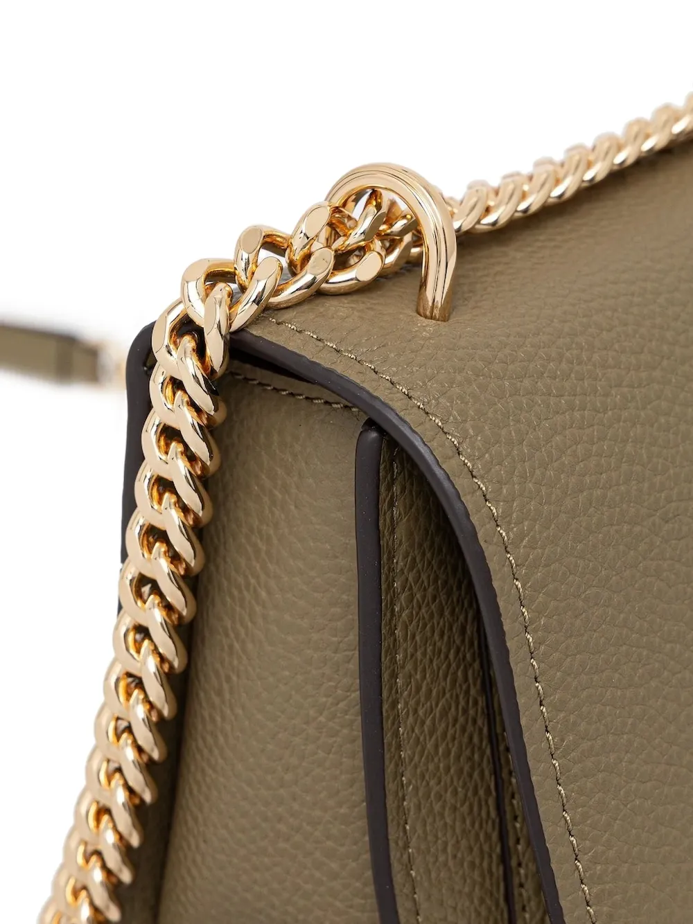 Michael Kors Crossbodytas met kettinghengsel en omslag Beige