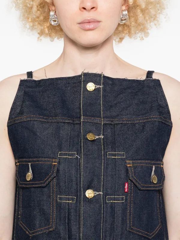 Levi's® x sacai Women's Denim Jumpsuit Levi's® X Sacai Women's Denim Jumpsuit - Dark Wash | Levi's® US