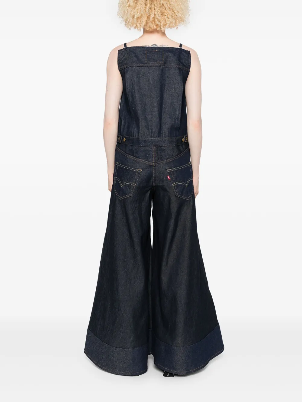 sacai Jumpsuit met wijde pijpen Blauw