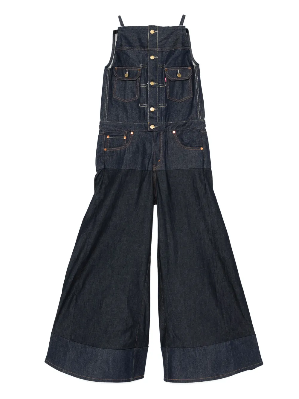 Sacai Denim Wide-leg Jumpsuit